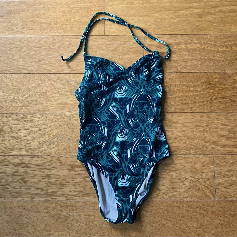 J.Crew Halter One-Piece Swimsuit Floral Print